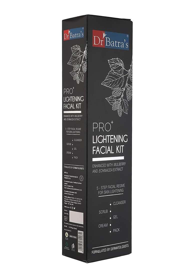 Dr Batras Pro Lightening Facial Kit Enriched With Echinacea Extracts Mulberry 250G - Indya
