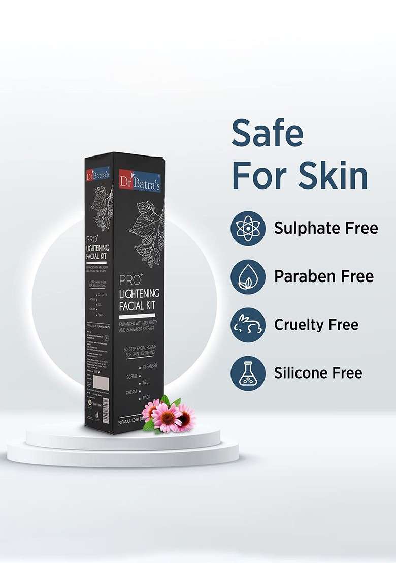 Dr Batras Pro Lightening Facial Kit Enriched With Echinacea Extracts Mulberry 250G - Indya