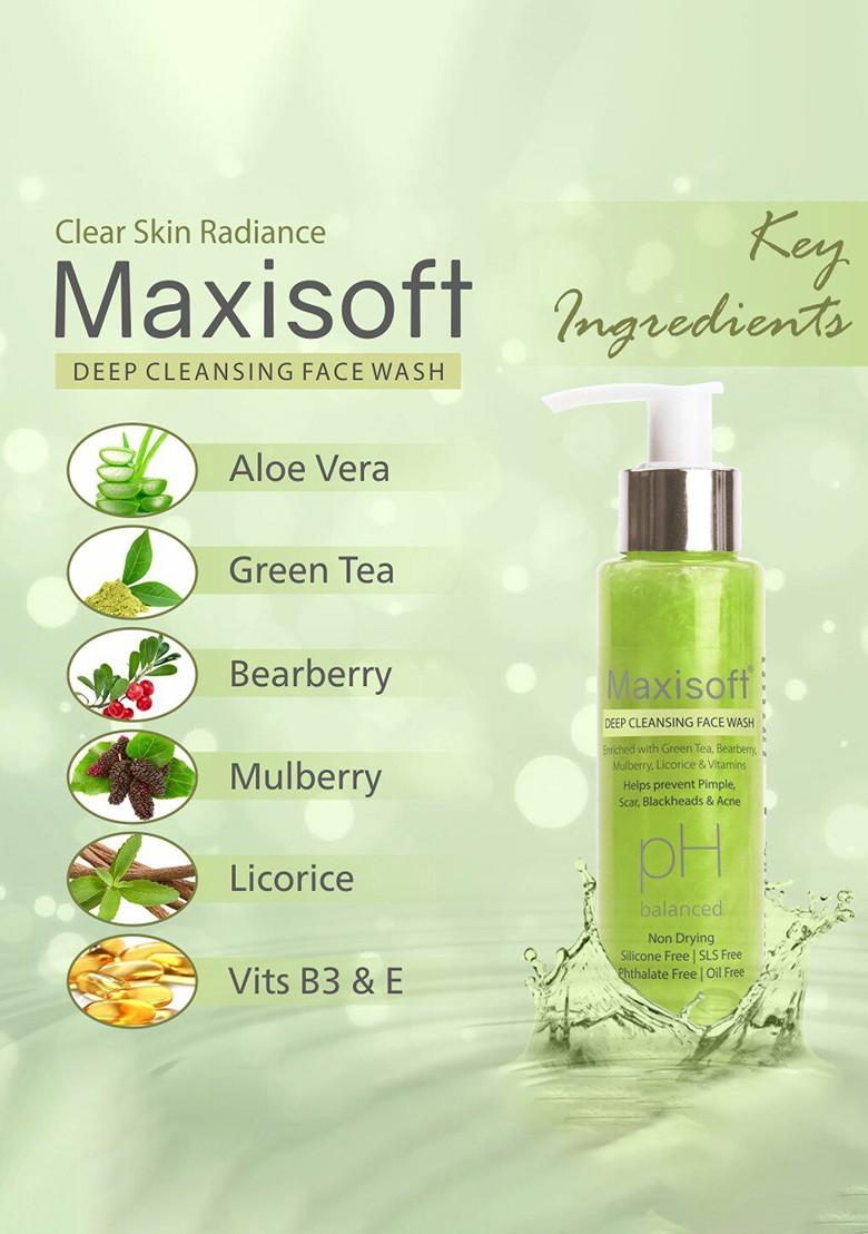 Maxisoft Set Of 3 Deep Cleansing Face Wash 100Ml Each