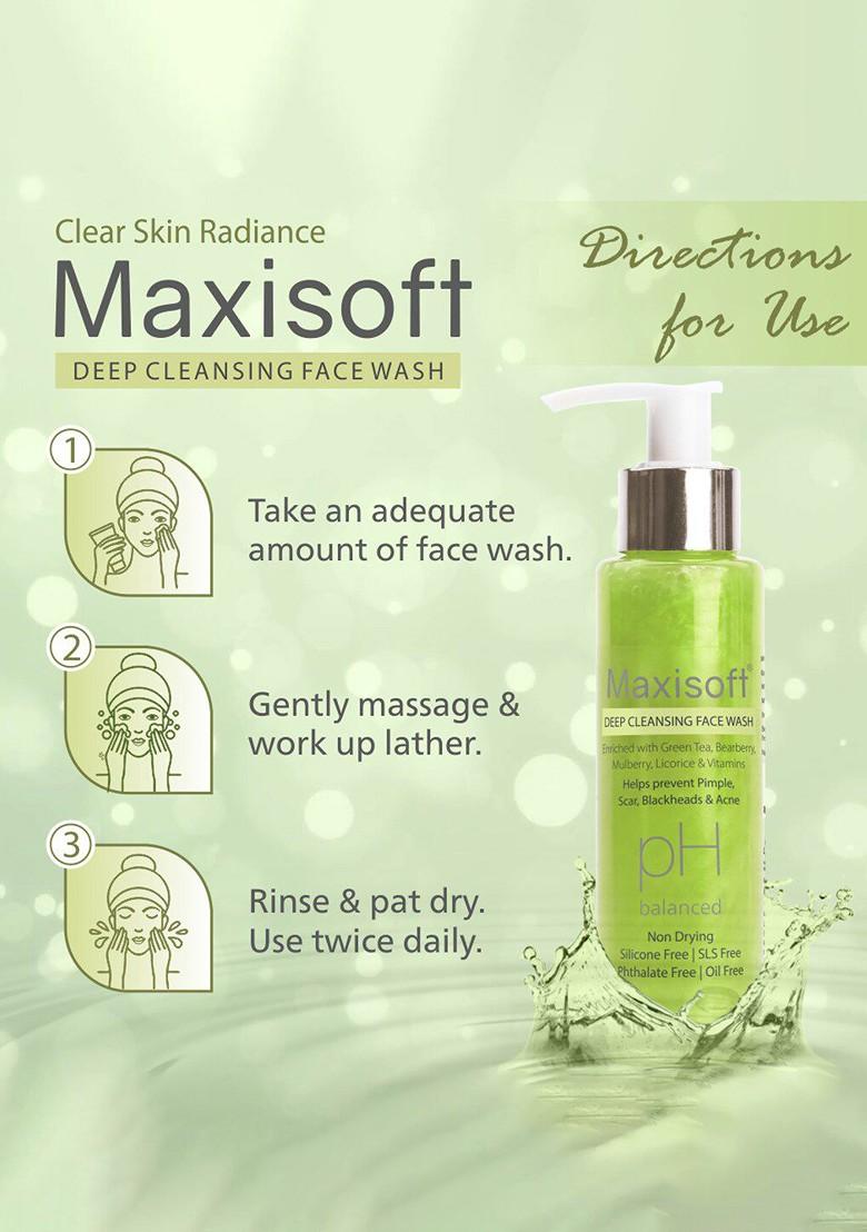 Maxisoft Set Of 3 Deep Cleansing Face Wash 100Ml Each