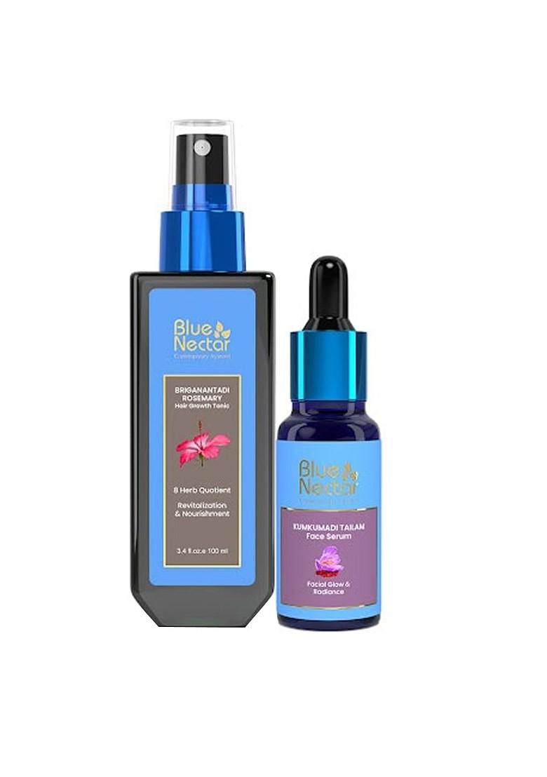 Blue Nectar Kumkumadi Face Glowing Oil Serum Ayurvedic Hair Growth With