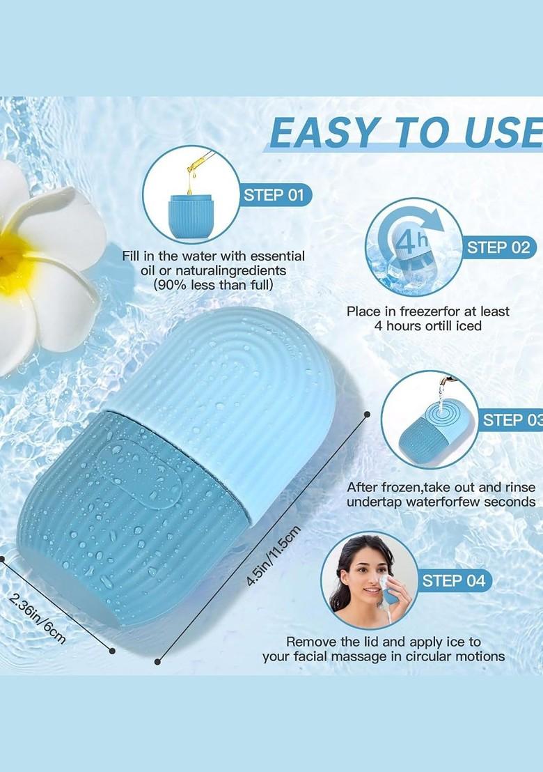 Feelhigh Saffron Scrub With Ice Roller Facial Massager