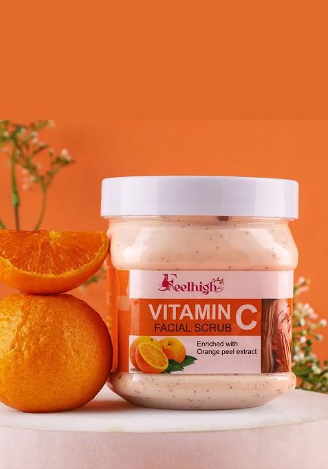 Feelhigh Vitamin C Scrub With Ice Roller Facial Massager