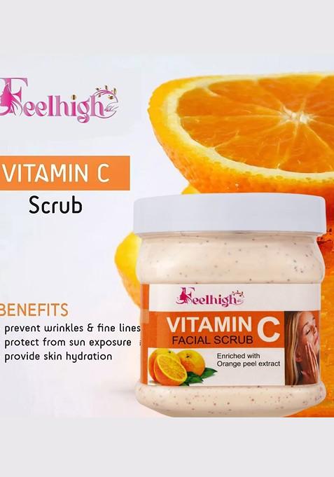 Feelhigh Vitamin C Scrub With Ice Roller Facial Massager