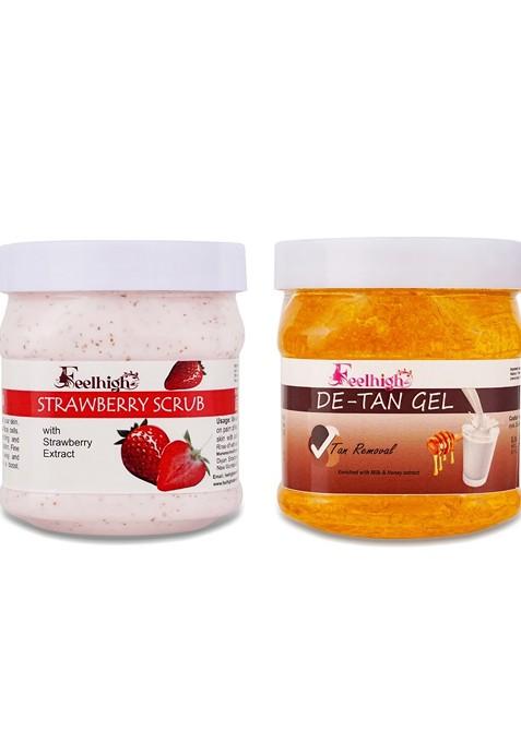 Feelhigh Strawberry Face Scrub Detan Gel 1000Gm
