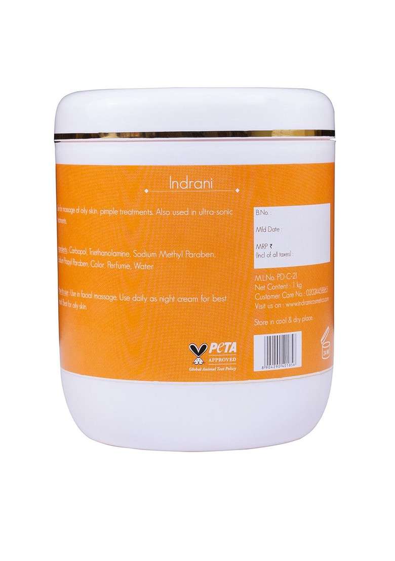 Indrani Cosmetics Orange Facial Massage Gel 1 Kg - Indya
