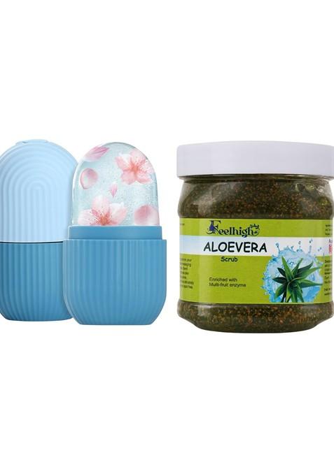 Feelhigh Ice Roller With Aloe Vera Scrub 10Ml 500Ml