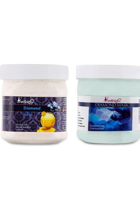 Feelhigh Set Of 2 Diamond Face Scrub Mask 500Ml Each