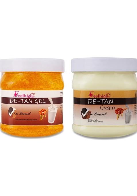 Feelhigh Set Of 2 De Tan Face Cream Gel 500 Ml Each