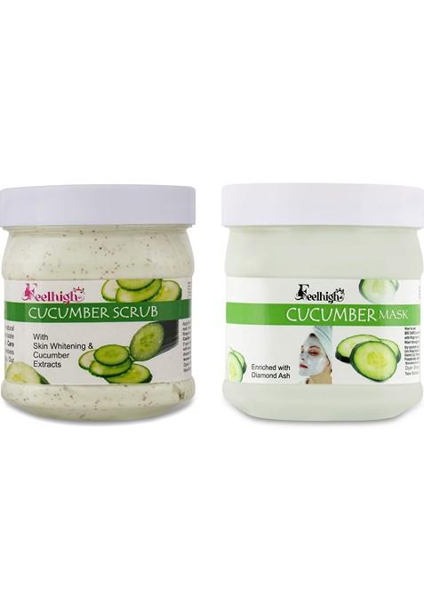 Feelhigh Set Of 2 Cucumber Face Scrub Mask 500Ml Each