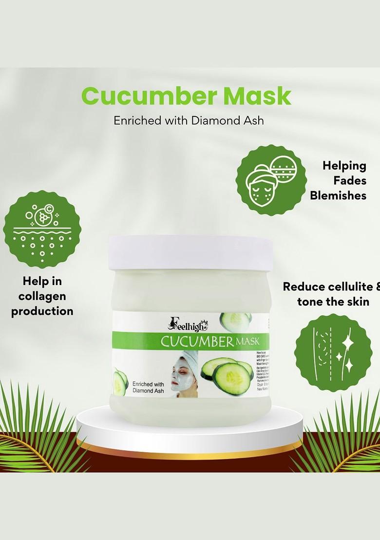 Feelhigh Set Of 3 Cucumber Moisturizing Cream Scrub Mask 500 Ml Each