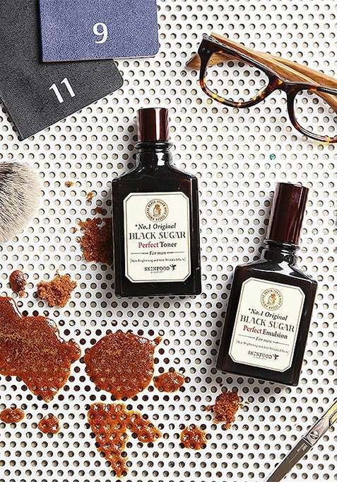 Skinfood Men Set Of Black Sugar Perfect Toner Emulsion