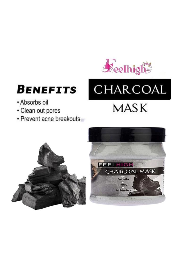 Feelhigh Set Of 4 Charcoal Face Scrub Mask Gel Peel Off 500Ml Each