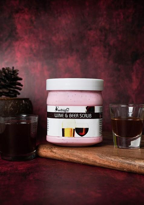 Feelhigh Face Body Aloe Vera Mask 500Ml Wine And Beer Scrub