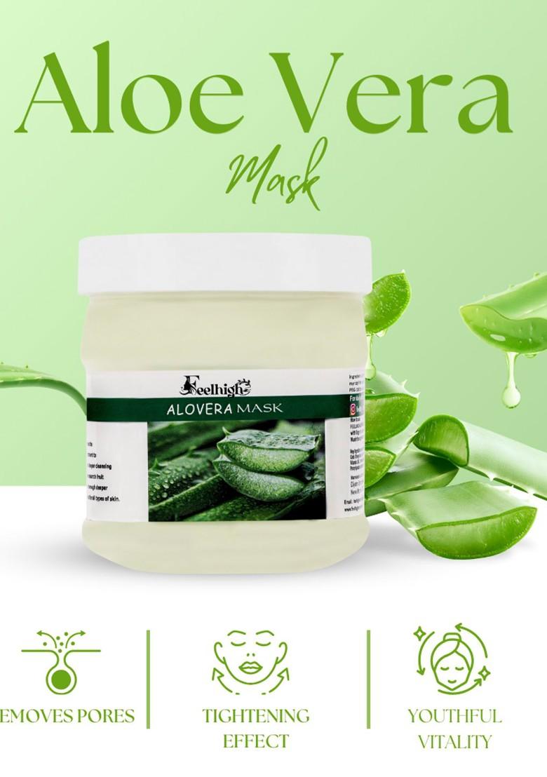Feelhigh Face Body Aloe Vera Mask 500Ml Herbal Scrub