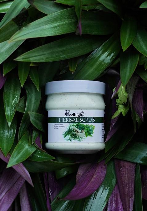 Feelhigh Face Body Aloe Vera Mask 500Ml Herbal Scrub