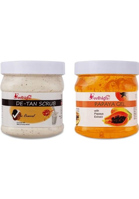 Feelhigh Face Body De Tan Removal Scrub Papaya Gel