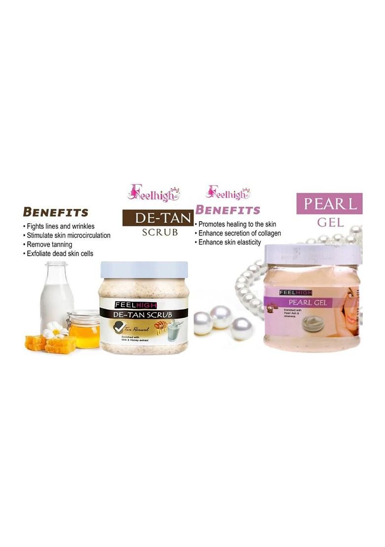 Feelhigh Face Body De Tan Removal Scrub Pearl Gel