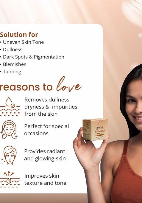 Globus Naturals Bridal Glow 6 Steps Facial Kit With Skin Lightening Formula 40 G