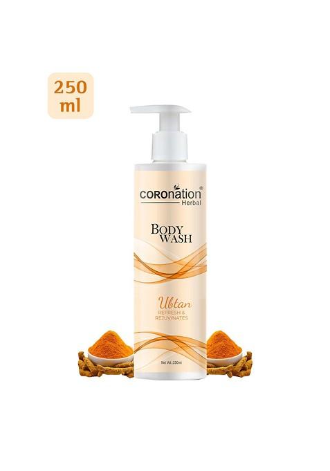 Coronation Herbal Ubtan Refresh Rejuvenate Body Wash With Turmeric Saffron 250 Ml
