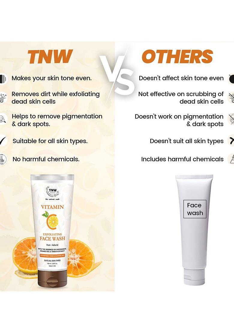 Tnw The Natural Wash Set Of 2 Vitamin C Exfoliating Face Washes 100Ml Each