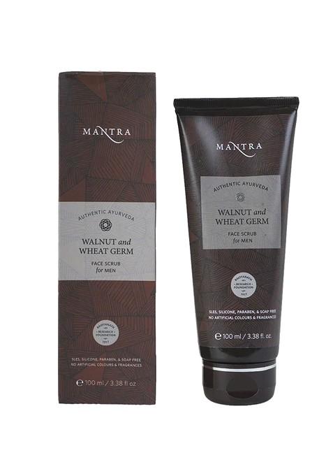 Mantra Herbal Men Walnut Wheat Germ Face Scrub 100Ml