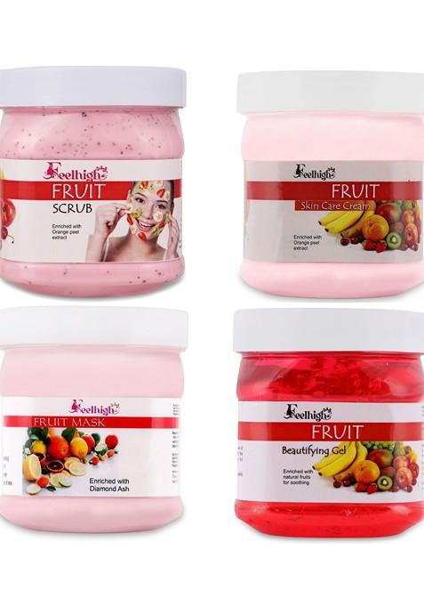 Feelhigh Set Of 4 Mixfruit Facial Kit 500 Ml Each