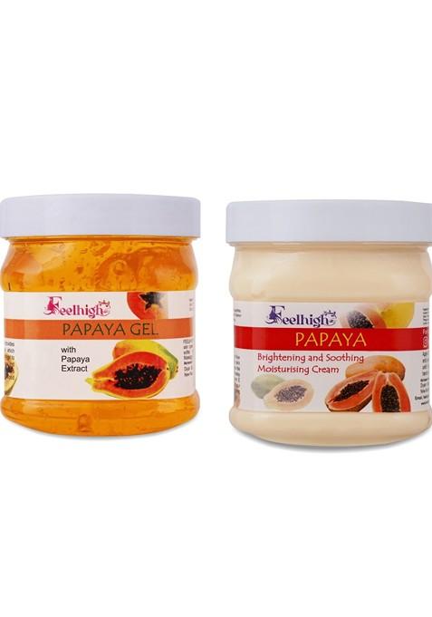 Feelhigh Set Of 2 Papaya Facial Kit 500 Ml Each