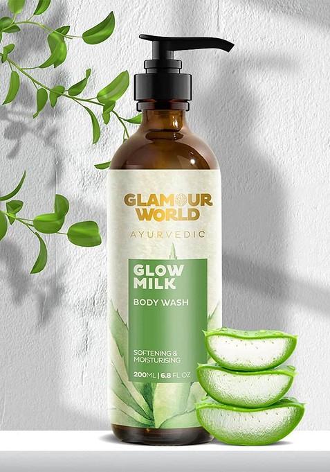 Glamour World Ayurvedic Glow Milk Body Wash 200Ml