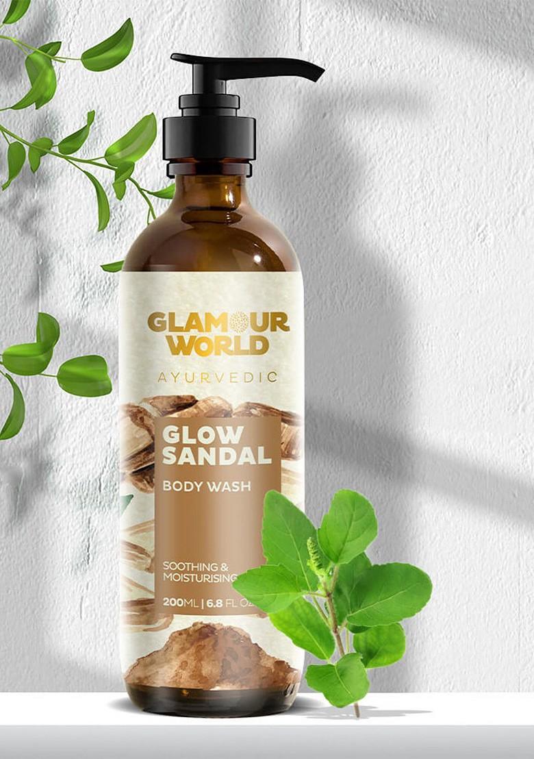 Glamour World Ayurvedic Glow Sandal Body Wash For Soothing Moisturising 200 Ml