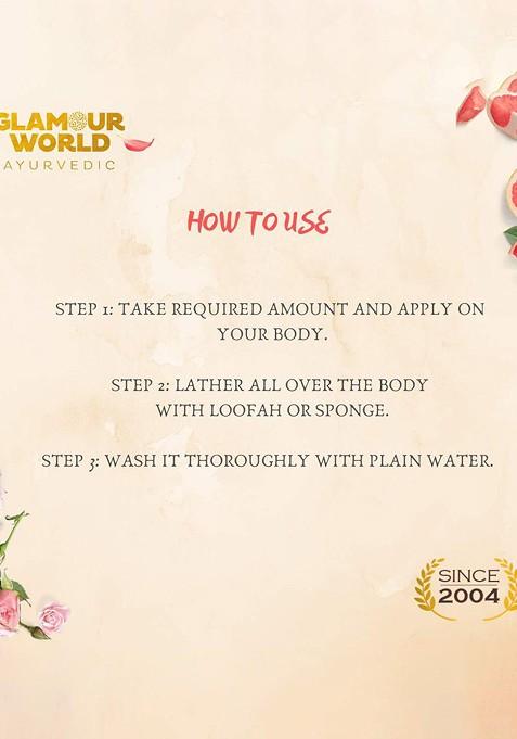 Glamour World Ayurvedic Glow Sandal Body Wash For Soothing Moisturising 200 Ml
