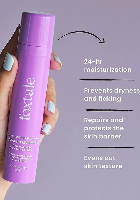 Foxtale Dewy Skin Duo Ceramide Supercream Moisturizer Finish Sunscreen