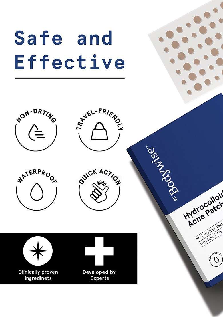 Be Bodywise Hydrocolloid Acne Patch 24 Patches - Indya