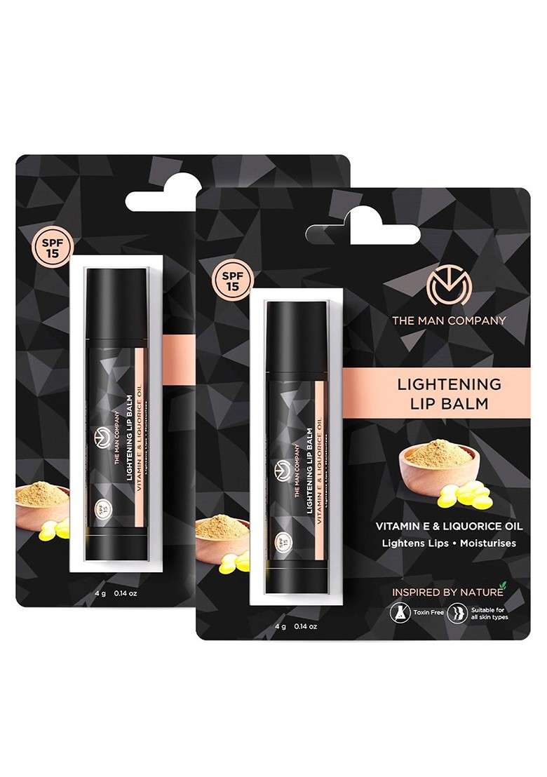 The Man Company Set Of 2 Men Lightening Lip Balm 4Gm Each - Indya
