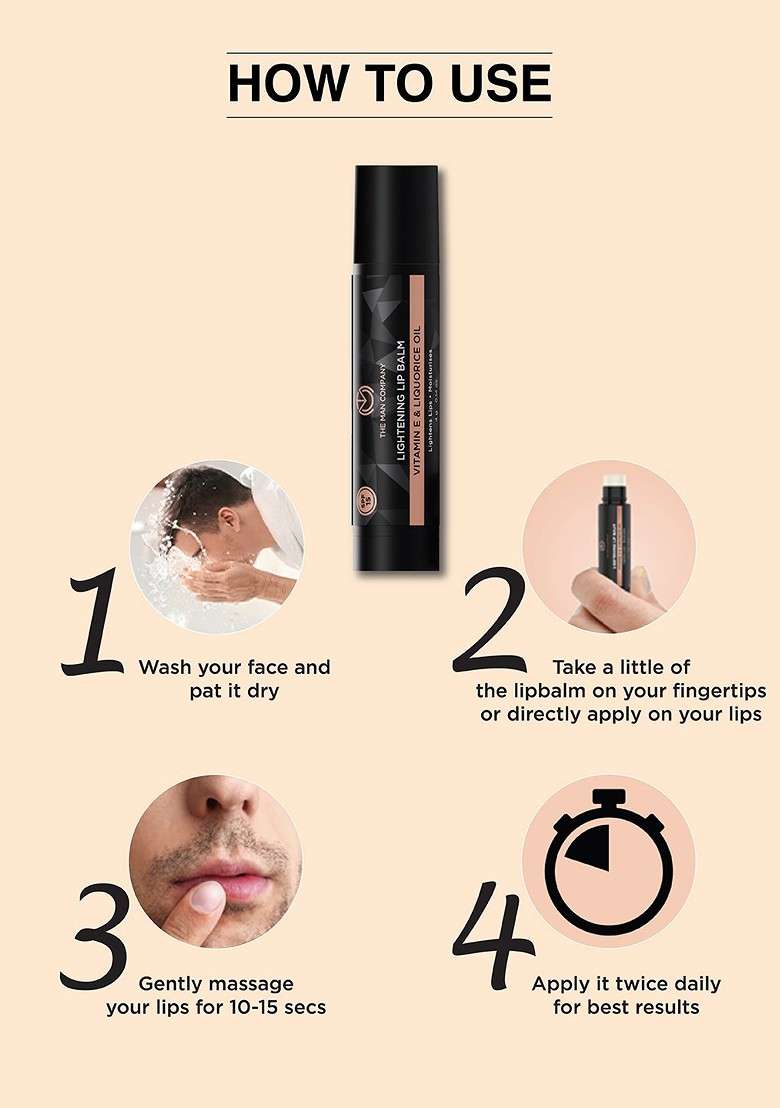 The Man Company Set Of 2 Men Lightening Lip Balm 4Gm Each - Indya