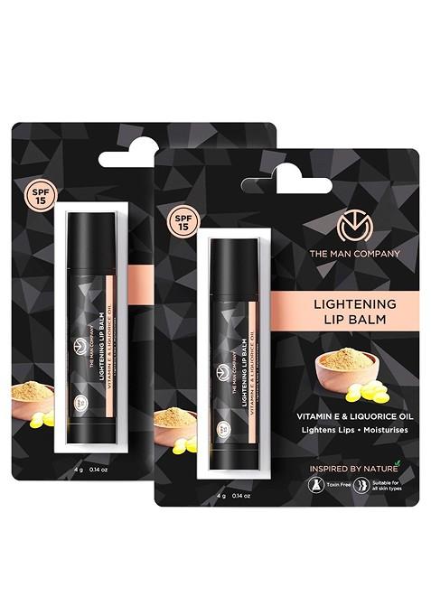 The Man Company Set Of 2 Men Lightening Lip Balm 4Gm Each