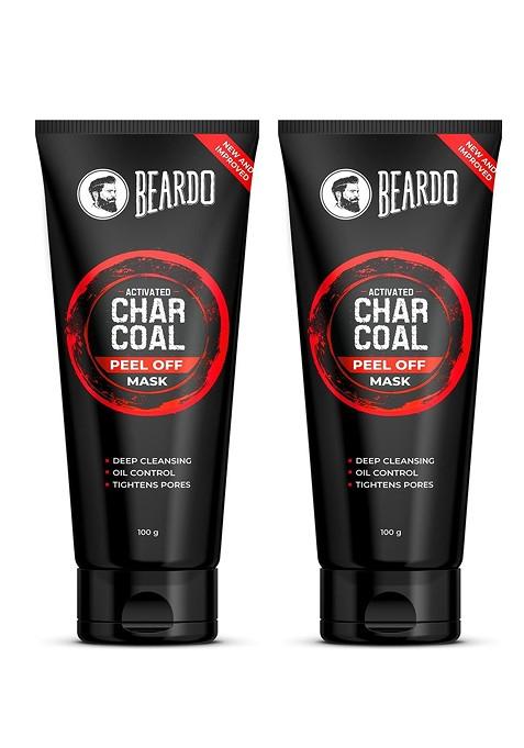 Beardo Set Of 2 Activated Charcoal Peel Off Mask With Niacinamide 100 G Each