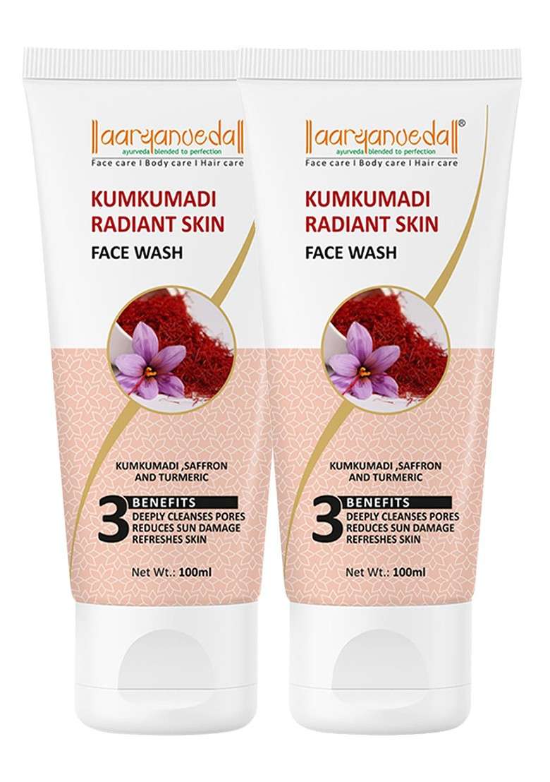 Aryanveda Set Of 2 Kumkumadi Radiant Skin Face Wash 200Ml - Indya