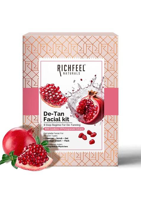 Richfeel Unisex De Tan Facial Kit 5X50G