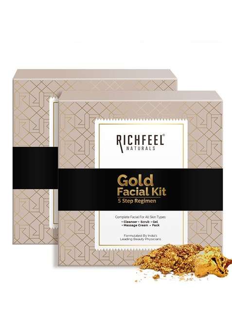 Richfeel Set Of 2 Gold Facial Kit