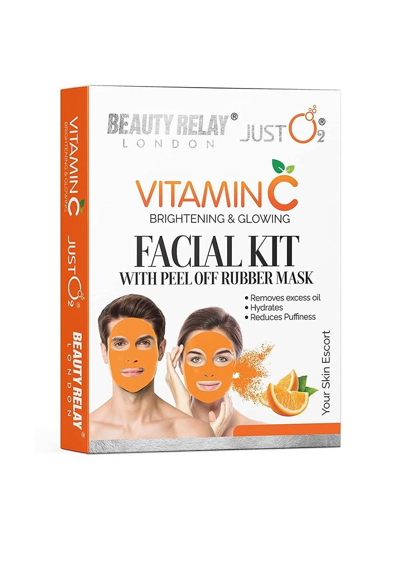 Beautyrelay London Orange Vitamin C Brightening Glowing Facial Kit