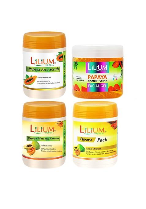 Lilium Anti Oxidants Papaya Facial Kit With Cleansing Milk