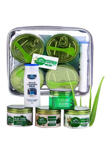 Lilium Aloe Vera Facial Kit For Soothing Moisturized Balanced Skin 1100Gm