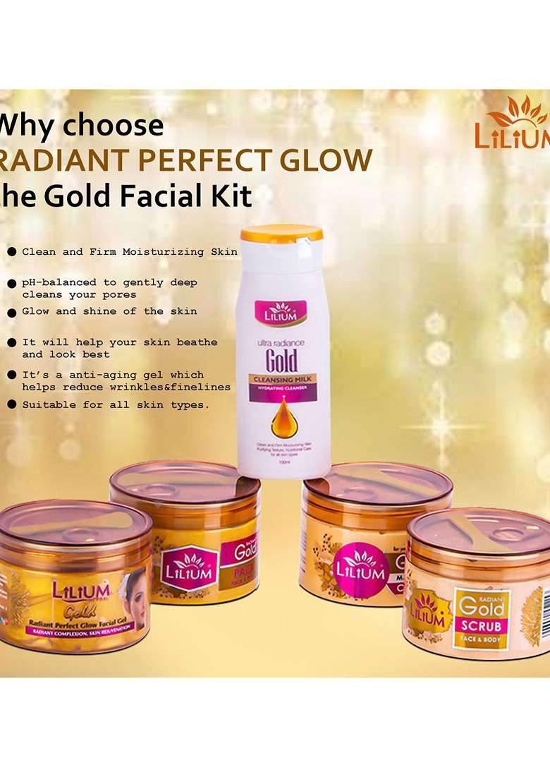 Lilium Gold Honey Dermatologically Tested Facial Kit - Indya