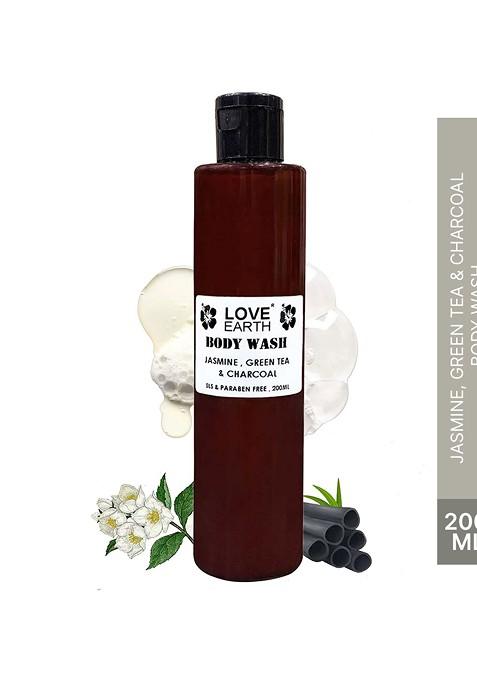 Love Earth Jasmine Green Tea And Charcoal Body Wash