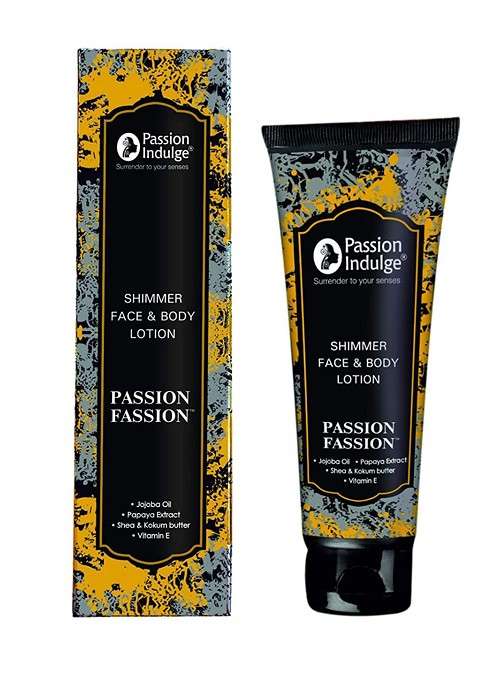 Passion Indulge Fassion Shimmer Face Body Lotion With Jojoba Oil Papaya 100G