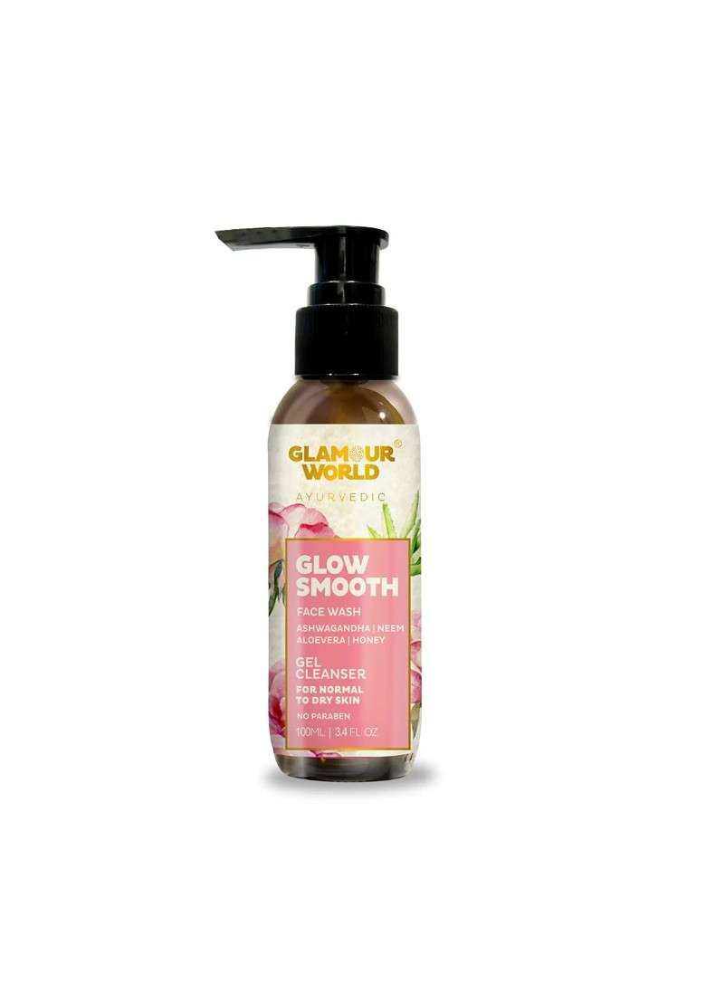 Glamour World Ayurvedic Glow Smooth Face Wash With Aloe Vera 100 Ml - Indya
