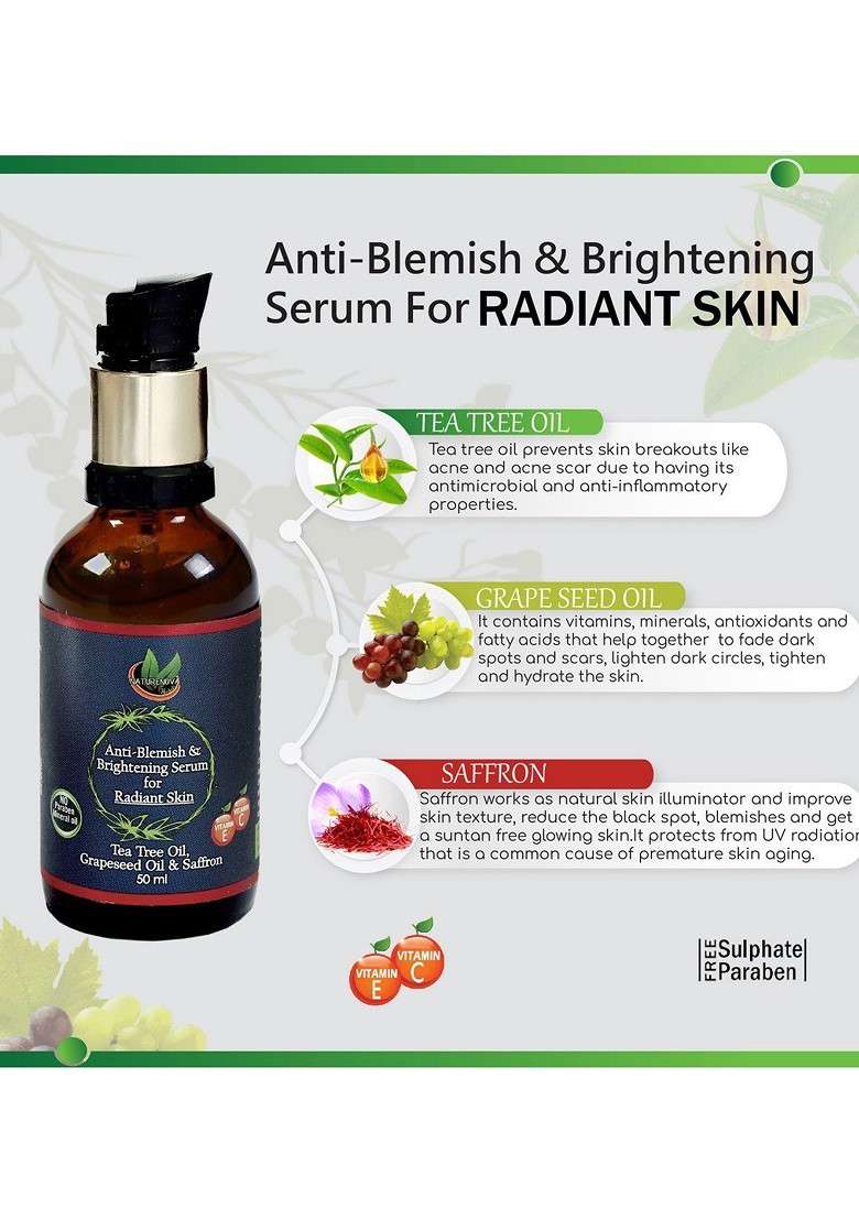 Naturenova Herbals Set Of De Tan Face Wash Toner Serum - Indya