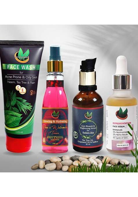 Naturenova Herbals Set Of Acne Face Wash Toner 2 Serums