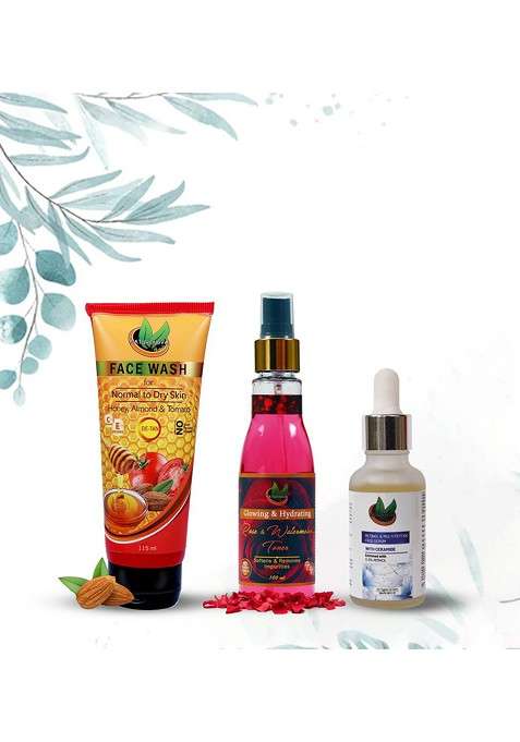 Naturenova Herbals Set Of De Tan Face Wash Toner Serum